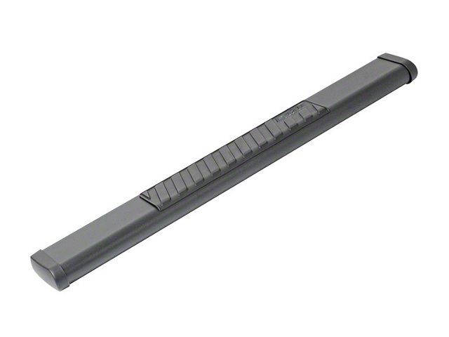 6-Inch Oval UltraBlack Tube Step Side Step Bars without Mounting Brackets; Textured Black (16-24 Titan XD Regular Cab)