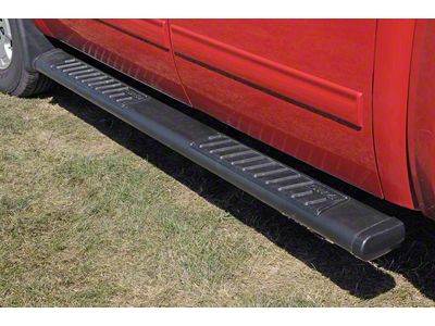 6-Inch Oval UltraBlack Tube Step Side Step Bars without Mounting Brackets; Textured Black (07-24 Tundra Double Cab)