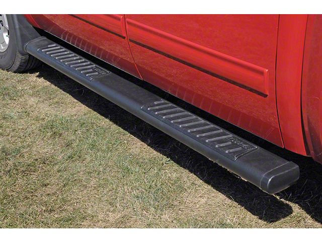 6-Inch Oval UltraBlack Tube Step Side Step Bars without Mounting Brackets; Textured Black (05-23 Tacoma Double Cab)