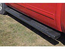 6-Inch Oval UltraBlack Tube Step Side Step Bars without Mounting Brackets; Textured Black (17-23 Titan Crew Cab)