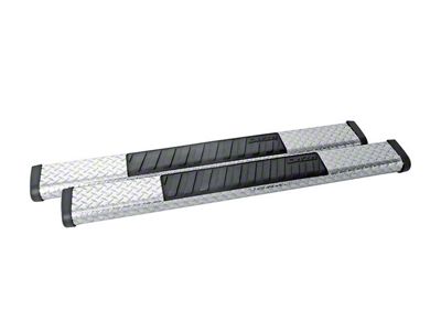 6-Inch Brite-Tread Side Step Bars without Mounting Brackets; Silver (17-24 Titan Single Cab)