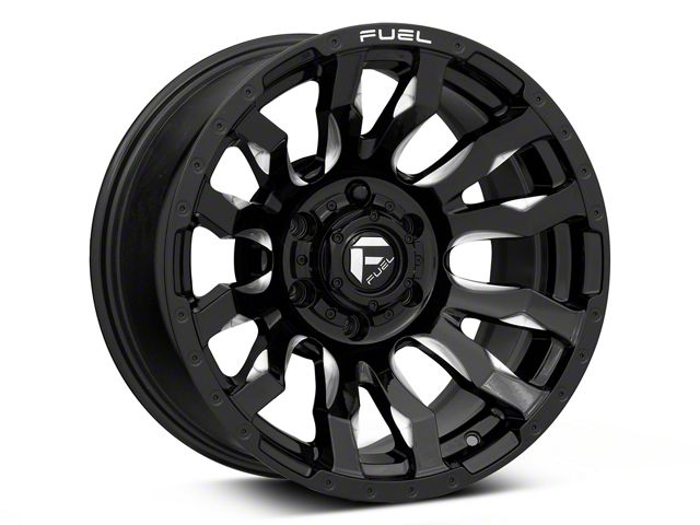 Fuel Wheels Blitz Gloss Black Milled 6-Lug Wheel; 18x9; 1mm Offset (04-15 Titan)