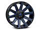 Fuel Wheels Contra Gloss Black with Blue Tinted Clear 6-Lug Wheel; 20x9; 2mm Offset (04-15 Titan)