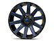 Fuel Wheels Contra Gloss Black with Blue Tinted Clear 6-Lug Wheel; 20x9; 2mm Offset (17-24 Titan)