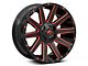 Fuel Wheels Contra Gloss Black with Red Tinted Clear 6-Lug Wheel; 18x9; -12mm Offset (04-15 Titan)