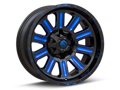 Fuel Wheels Hardline Gloss Black with Blue Tinted Clear 6-Lug Wheel; 20x9; 20mm Offset (17-24 Titan)