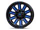 Fuel Wheels Hardline Gloss Black with Blue Tinted Clear 6-Lug Wheel; 20x9; 20mm Offset (17-24 Titan)