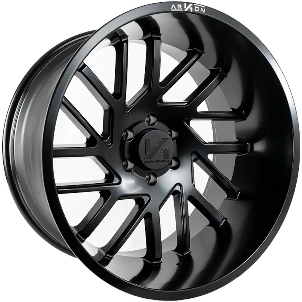 Arkon Off-Road Mandela Satin Black 6-Lug 4-Wheel Kit; 22x12; -51mm Offset (04-15 Titan)