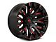 Fuel Wheels Quake Gloss Black Milled with Red Accents 6-Lug Wheel; 20x10; -18mm Offset (04-15 Titan)