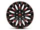 Fuel Wheels Quake Gloss Black Milled with Red Accents 6-Lug Wheel; 20x10; -18mm Offset (04-15 Titan)