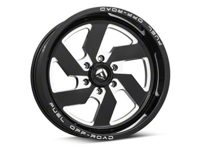 Fuel Wheels Triton Gloss Black Milled 6-Lug Wheel; 18x9; -12mm Offset (17-24 Titan)