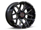 Wicked Offroad W903 Gloss Black Milled 6-Lug Wheel; 20x10; -19mm Offset (17-24 Titan)