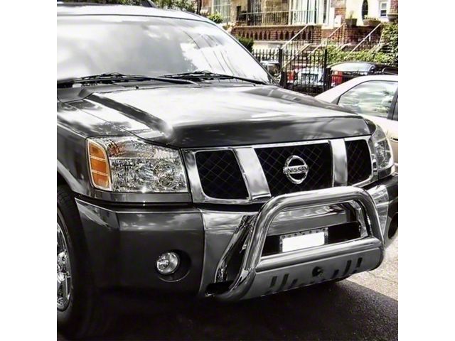 Bull Bar with Stainless Steel Skid Plate; Stainless Steel (04-15 Titan)