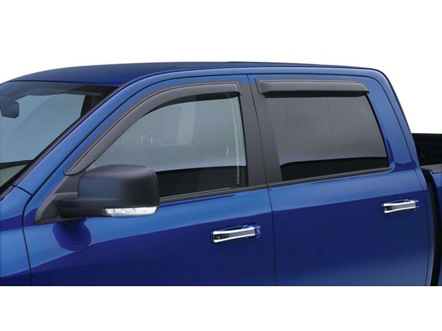 EGR In-Channel Window Visors; Front and Rear; Dark Smoke (17-24 Titan Crew Cab)