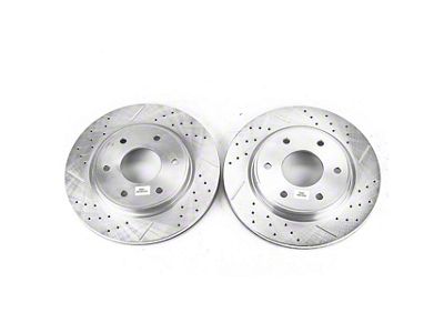 PowerStop Evolution Cross-Drilled and Slotted 6-Lug Rotors; Front Pair (3/05-07 Titan)