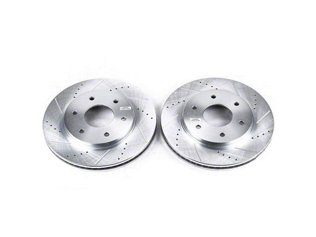 PowerStop Evolution Cross-Drilled and Slotted 6-Lug Rotors; Front Pair (04-3/05 Titan)