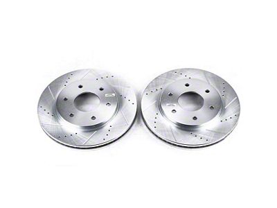 PowerStop Evolution Cross-Drilled and Slotted 6-Lug Rotors; Front Pair (04-3/05 Titan)