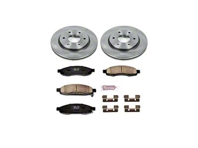 PowerStop OE Replacement 6-Lug Brake Rotor and Pad Kit; Front (3/05-07 Titan)