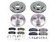 PowerStop OE Replacement 6-Lug Brake Rotor and Pad Kit; Front and Rear (17-24 Titan)