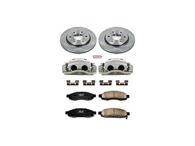 PowerStop OE Replacement 6-Lug Brake Rotor, Pad and Caliper Kit; Front (3/05-07 Titan)