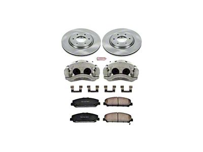 PowerStop OE Replacement 6-Lug Brake Rotor, Pad and Caliper Kit; Front (08-10 Titan)