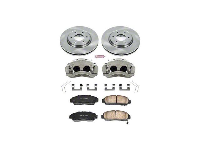 PowerStop OE Replacement 6-Lug Brake Rotor, Pad and Caliper Kit; Front (11-24 Titan)