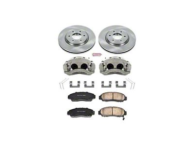 PowerStop OE Replacement 6-Lug Brake Rotor, Pad and Caliper Kit; Front (11-24 Titan)