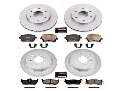 PowerStop Z17 Evolution Plus 6-Lug Brake Rotor and Pad Kit; Front and Rear (04-3/05 Titan)