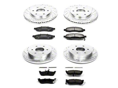 PowerStop Z23 Evolution Sport 6-Lug Brake Rotor and Pad Kit; Front and Rear (3/05-07 Titan)