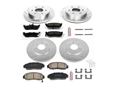 PowerStop Z23 Evolution Sport 6-Lug Brake Rotor and Pad Kit; Front and Rear (11-15 Titan)