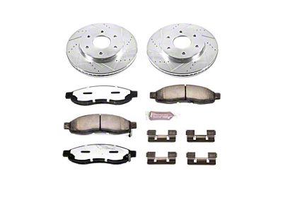 PowerStop Z36 Extreme Truck and Tow 6-Lug Brake Rotor and Pad Kit; Front (04-3/05 Titan)