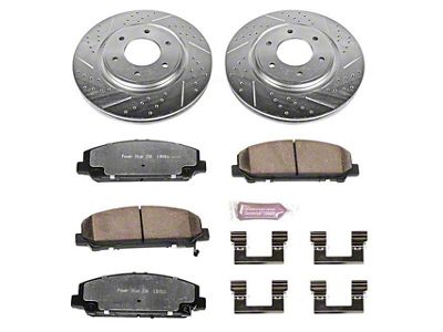PowerStop Z36 Extreme Truck and Tow 6-Lug Brake Rotor and Pad Kit; Front (08-10 Titan)