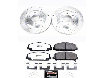 PowerStop Z36 Extreme Truck and Tow 6-Lug Brake Rotor and Pad Kit; Front (11-24 Titan)