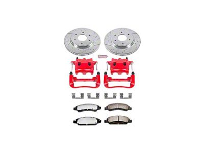 PowerStop Z36 Extreme Truck and Tow 6-Lug Brake Rotor, Pad and Caliper Kit; Front (3/05-07 Titan)