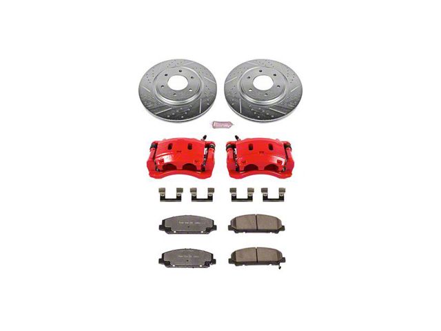 PowerStop Z36 Extreme Truck and Tow 6-Lug Brake Rotor, Pad and Caliper Kit; Front (08-10 Titan)