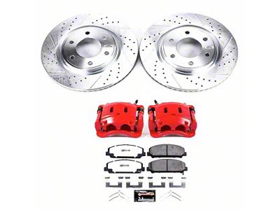 PowerStop Z36 Extreme Truck and Tow 6-Lug Brake Rotor, Pad and Caliper Kit; Front (11-24 Titan)
