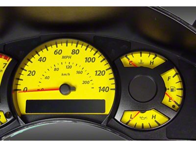 US Speedo Daytona Edition Gauge Face; MPH; Yellow (04-07 Titan)