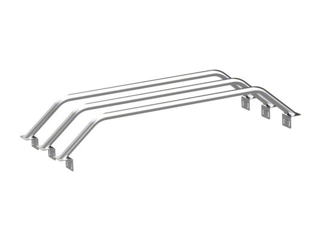 Heavy Metal Off-Road 9-Inch Triple Bed Bars; Bare Steel (16-24 Titan XD)