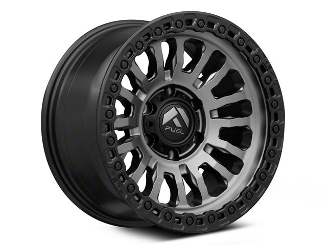 Fuel Wheels Rincon Matte Gunmetal with Matte Black Lip 6-Lug Wheel; 20x9; 1mm Offset (04-15 Titan)