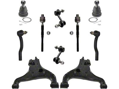 Front Lower Control Arms with Ball Joints, Sway Bar Links and Tie Rods (04-15 Titan)