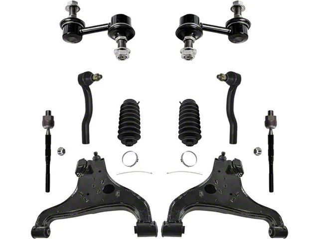 Front Lower Control Arms with Sway Bar Links and Tie Rods (04-15 Titan)