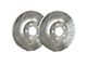 SP Performance Cross-Drilled and Slotted 6-Lug Rotors with Silver ZRC Coated; Front Pair (18-24 Titan XD)