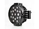 Rugged Heavy Duty Grille Guard with 7-Inch Black Round LED Lights; Black (16-24 Titan XD)