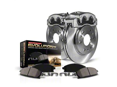 PowerStop OE Replacement 6-Lug Brake Rotor, Pad and Caliper Kit; Front (16-24 Titan XD)