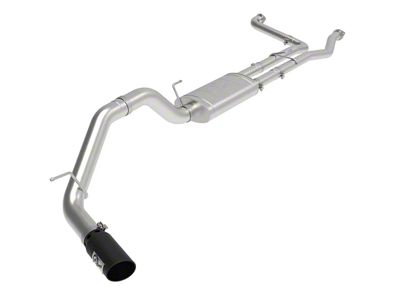 AFE Apollo GT Series 3 to 4-Inch Single Exhaust System with Black Tip; Side Exit (16-19 5.6L Titan XD)