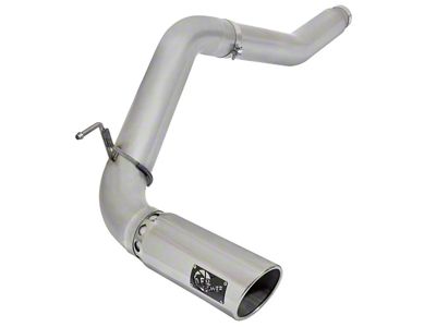 AFE Large Bore-HD 5-Inch DPF-Back Single Exhaust System with Polished Tip; Side Exit (16-19 5.0L Titan XD)