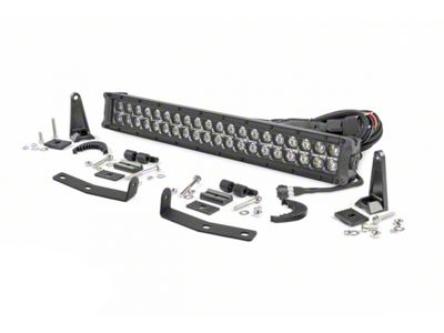 Rough Country 20-Inch Black Series Amber DRL LED Light Bar Bumper Mounting Kit (16-23 Titan XD)