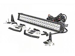 Rough Country 20-Inch Chrome Series Amber DRL LED Light Bar Bumper Mounting Kit (16-23 Titan XD)
