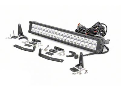 Rough Country 20-Inch Chrome Series Amber DRL LED Light Bar Bumper Mounting Kit (16-24 Titan XD)