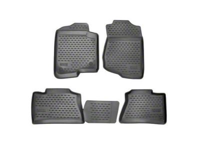 Profile Front and Rear Floor Liners; Black (16-23 Titan XD)